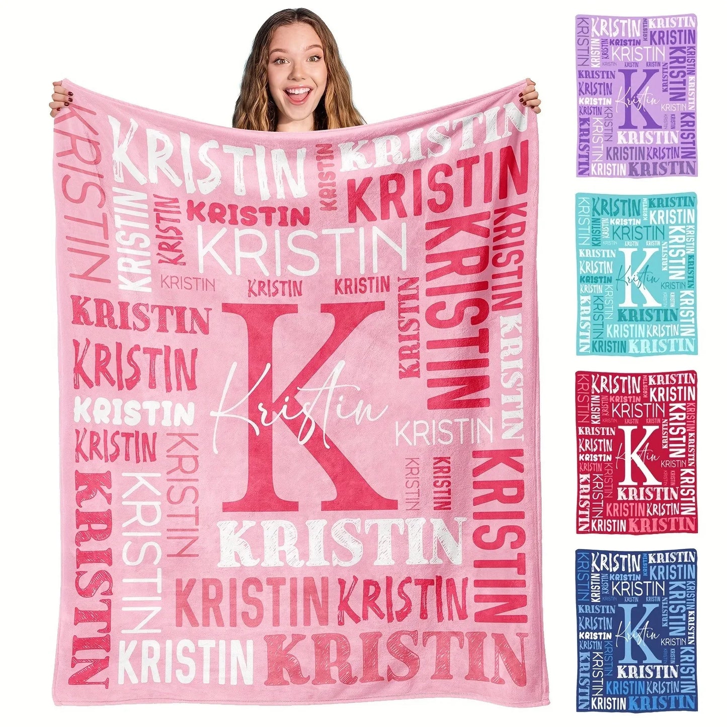 Personalized Pet Photo Blanket – Custom Dog Face Throw with Text – Unique Gift for Pet Lovers & Friends (Copy)