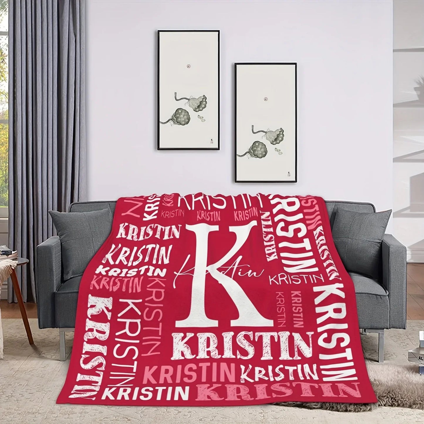 Personalized Pet Photo Blanket – Custom Dog Face Throw with Text – Unique Gift for Pet Lovers & Friends (Copy)